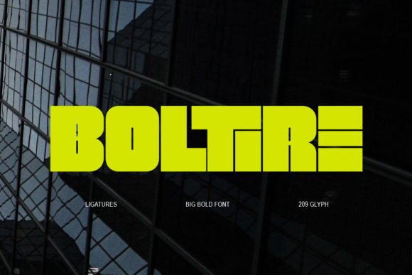 Boltire Typeface: Bold Sans Serif for Branding