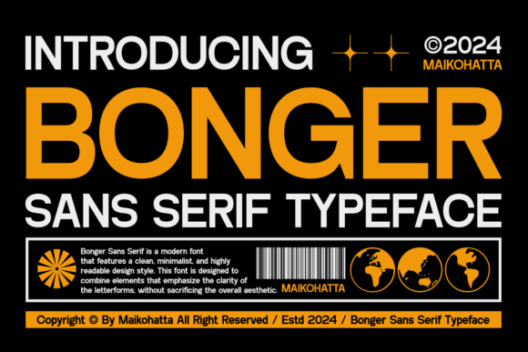 Bonger: A Bold Sans Serif Typeface for Modern Editorial Design