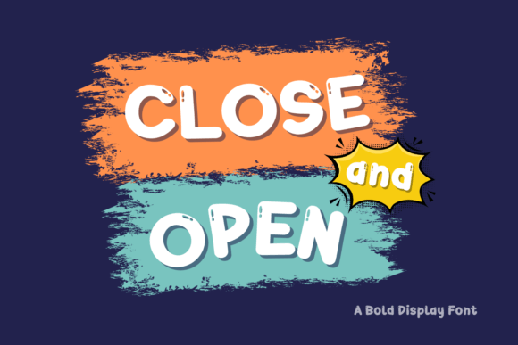 Close Open: A Bold Display Font for Web Design