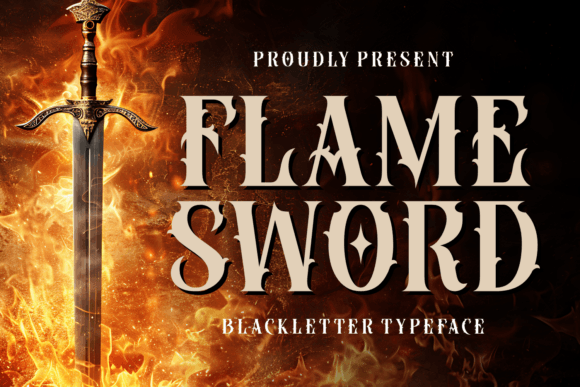 Flame Sword Font: Bold Branding for Small Business