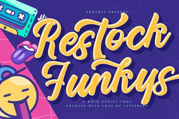 Restock Funkys: A Bold Script Font for Web Design