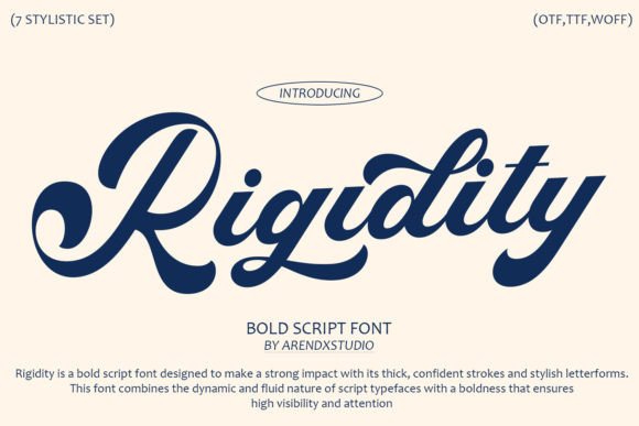 Rigidity Font: Bold Script for Small Business Branding