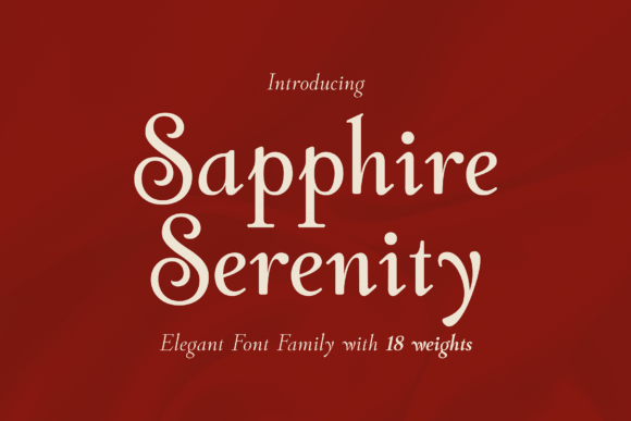 Sapphire Serenity: A Refined Serif Typeface for Editorial Design