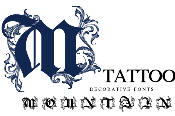 Tattoo Mountain: A Bold Blackletter Font for Crafters